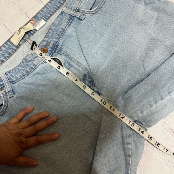 Levi’s 515 Capri Light Blue lightly distressed Denim jeans Women’s Plus size 40 - Picture 8 of 15